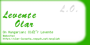 levente olar business card